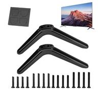 TV Legs, 2-Piece Anti-Slip Matte Black Television Base Stand Feet 7.87x5.12x1.18 Inches, Secure Support for Fireplace, Bedroom, Dormitory, Living Room, Workplace, TV Stands