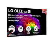 LG OLED55G64LW - TV 55", 4K OLED EVO AI G6, Smart TV, WebOS 26, Procesador α11 AI Gen3, VRR 165Hz, Reflection Free Premium, Dolby Vision y Atmos, Alexa/Google Assistant, Gris Oscuro Titán