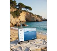 TV MOVE STUDIO - Televisor Smart TV 24" Portátil Con Batería Y Pantalla Antirreflejos Blanco