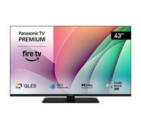 Panasonic Premium TV-43W80AEZC, Serie W80 43 Pulgadas 4K Ultra HD QLED Smart TV, Fire TV, Dolby Vision y Atmos, Modo De Juego Extremo, Control por Voz de Alexa, Airplay, Negro