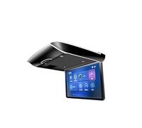 TV para Reposacabezas Monitor de coche plegable automático pantalla IPS 17,3 pulgadas reproductor vídeo eléctrico montaje en techo TV USB FM(15.6 inch Black)
