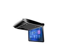 TV para Reposacabezas Monitor de coche plegable eléctrico 15,6 pulgadas, reproductores vídeo abatibles hacia abajo, pantalla montaje en techo TV, IPS, USB, FM, BT(17.3 inch Black)