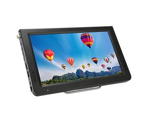 TV Portátil de 10 Pulgadas con Antena, 1024 X 600 Mini Car TV con Sintonizador ATSC, Soporte VGA, HDMI, AV, PC, Auriculares, USB, para ATV 48.25mhz a 863.25mhz