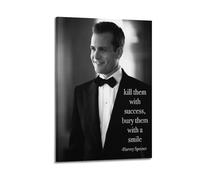 TV Series Suits Harvey Specter Quotes Art Póster de pared en lienzo, decoración, pintura, arte, dormitorio, salón, oficina, pintura, decoración moderna del hogar, arte de pared, impresión de 50 x 75