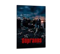 TV Series The-Sopranos Póster de lienzo Obra de Arte Arte de Pared Pinturas Lienzo Regalo Sala de Estar Impresiones Dormitorio Decoración, Obras de Arte 08 x 12 Pulgadas (20 x 30 cm)