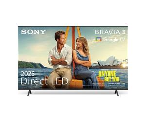 TV Sony LED K-75S3 75" 4K Ultra HD Smart TV Android HDR Dolby Vision Wi-Fi 6E