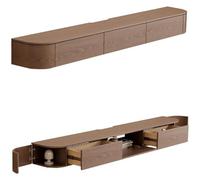 TV sospeso con Illuminazione Ambientale, Altezza Regolabile, Cassetti, Capacità di Carico 200 kg, diseño para cámara Soggiorno e da Letto, 200 x 20 x 30 cm