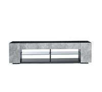 TV Stand High Gloss Bookshelves with LED Light 4-Shelf Console Cabinet Home Office TV Bracket Living Room Furniture (Color : D) (E)
