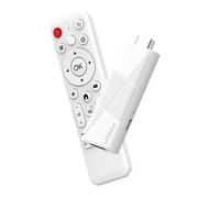 TV Stick, H96 MAX Android 14, Rockchip 3518, Wifi 6, 4K Ultra 3D HDR, Bluetooth 5.4, Reproductor multimedia con control remoto por voz, ABS blanco