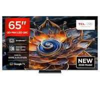 TV TCL 65Q8C 65" QD-Mini LED, 4K HDR Premium 4500, ZeroBorder™, Smart TV con Google TV (Dolby Vision IQ y Atmos, Panel CrystGlow WHVA, Audio by Bang & Olufsen, Motion Clarity Pro de 144 Hz)