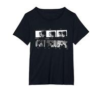 TV Times - Tira de Fotos de Lennon Mccartney de los Beatles Camiseta, Mujer Tallas Grandes, Negro, 1XL Grande