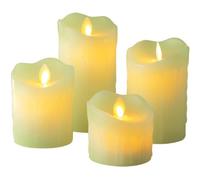 TV Unser Original 05165 - Juego de 4 velas de cera reales aromáticas, manzana