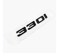 TVAAGHBCBR 3D ABS Cromado Letras Negro Coche Tronco Trasero Insignia Etiqueta Emblema 330i 330d Logotipo Compatible for BMW E46 E90 E91 E30 F30 Accesorios De Coche(330i Glossy Black)