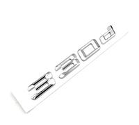 TVAAGHBCBR 3D ABS Cromado Letras Negro Coche Tronco Trasero Insignia Etiqueta Emblema 330i 330d Logotipo Compatible for BMW E46 E90 E91 E30 F30 Accesorios De Coche(330d Chrome)