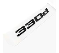 TVAAGHBCBR 3D ABS Cromado Letras Negro Coche Tronco Trasero Insignia Etiqueta Emblema 330i 330d Logotipo Compatible for BMW E46 E90 E91 E30 F30 Accesorios De Coche(330d Glossy Black)