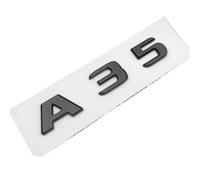 TVAAGHBCBR Letras cromadas 3D Negras Brillantes Adhesivas ABS compatibles con el Logotipo del Coche Mercedes A35 AMG W177, Emblema for Maletero Trasero.(Glossy Black A35)