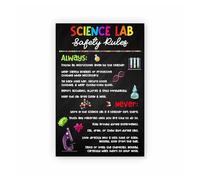 TVBQTEQS Middle School Science Rules Posters Elementary Classroom Decor Bulletin Board Signs for Teachers(Unframed,08x12inch(20x30cm))