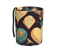 TVGPYBXF Cubo de basura para coche con diseño de flores de corazón aplastado, a prueba de fugas, sin olor, te permite viajar limpio e higiénico.