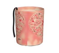 TVGPYBXF Cubo de basura para coche con flores de corazón rojo, a prueba de fugas, sin olor, te permite viajar limpio e higiénico.