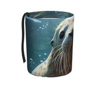 TVGPYBXF Cubo de basura Seal Pup in Water para automóvil, a prueba de fugas, sin olor, te permite viajar limpio e higiénico.