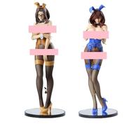 Tvitdswg ECCHI - Modelo de decoración de niña de conejito, figura de acción para adultos, colección Henati, juguetes de muñeca Henati, 41 cm (ropa extraíble) (2 piezas)