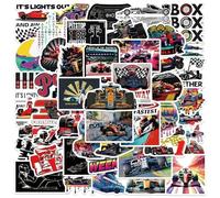 TVIVID 50 calcomanías divertidas de Fórmula 1 de carreras de Fórmula 1, calcomanías de graffiti para laptop, equipaje, patineta, motocicleta, casco de bicicleta