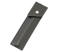 TVIVID Estuche con cierre de botón para un solo bolígrafo, funda protectora de piel sintética suave, Gray