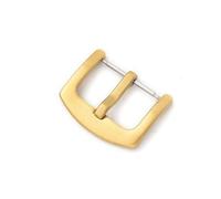 TVKSIPAR 16 18 20mm 22mm 24mm 26mm Cierre de correa de reloj de acero inoxidable mate cepillado reemplazo correa de reloj piezas de reparación de hebilla negro dorado(Gold,26mm)