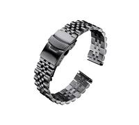 TVKSIPAR 18 20 22 24 26 Mm Reemplazo De Acero Inoxidable Reloj De Pulsera Correa Pulsera Ajuste For El Papel Ajuste For Omega Ajuste For IWC Ajuste For Tudor Ajuste For Seiko Ajuste For Breitlin(Black