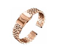 TVKSIPAR 18 20 22 24 26 Mm Reemplazo De Acero Inoxidable Reloj De Pulsera Correa Pulsera Ajuste For El Papel Ajuste For Omega Ajuste For IWC Ajuste For Tudor Ajuste For Seiko Ajuste For Breitlin(Rose