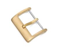 TVKSIPAR 2 piezas de 16, 18, 20, 22, 24 y 26 mm de acero inoxidable for correa de reloj, hebilla de repuesto mate cepillada, piezas de reparación de correa de reloj, negro y dorado(Gold,22mm)