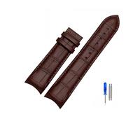 TVKSIPAR 22 Mm 23 Mm 24 Mm Correa De Reloj De Extremo Curvo De Cuero Genuino Apta For Correa De Reloj For Tissot 1853 Apto For COUTURIER T035627A T035407A T035439 Correa For Hombres(Brown-no buckle,24