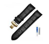 TVKSIPAR 22 Mm 23 Mm 24 Mm Correa De Reloj De Extremo Curvo De Cuero Genuino Apta For Correa De Reloj For Tissot 1853 Apto For COUTURIER T035627A T035407A T035439 Correa For Hombres(Black-gold,22mm)