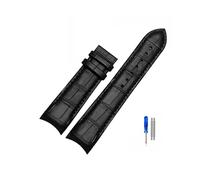 TVKSIPAR 22 Mm 23 Mm 24 Mm Correa De Reloj De Extremo Curvo De Cuero Genuino Apta For Correa De Reloj For Tissot 1853 Apto For COUTURIER T035627A T035407A T035439 Correa For Hombres(Black-no buckle,23
