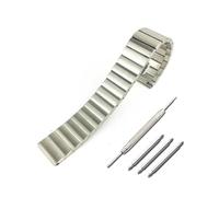 TVKSIPAR Accesorios for reloj, correa de acero de 16mm, 18mm, 20mm y 22mm, correa de acero inoxidable, correa de Metal deportiva resistente al agua, correa de reloj for hombre y mujer(Silver,20mm)