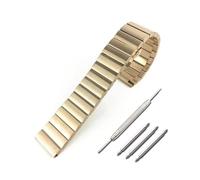TVKSIPAR Accesorios for reloj, correa de acero de 16mm, 18mm, 20mm y 22mm, correa de acero inoxidable, correa de Metal deportiva resistente al agua, correa de reloj for hombre y mujer(Rose gold,20mm)
