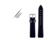 TVKSIPAR Ajuste for Casio correa de cuero Vintage A158 A159 A169 AE-1200 AE1200 AE1300 SGW-300/400 AQ-150W pulsera de cuero de vaca pulsera Retro 18mm(Blue-silver)