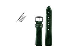 TVKSIPAR Ajuste for Casio correa de cuero Vintage A158 A159 A169 AE-1200 AE1200 AE1300 SGW-300/400 AQ-150W pulsera de cuero de vaca pulsera Retro 18mm(Green-black)