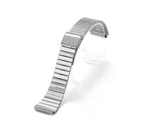 TVKSIPAR Ajuste For Reloj For Casio F91W De Acero For F84 F105 F108 A158 A-168 AE-1300 AE-1200 Apto For Correas Casio Pulsera De Metal Ultrafina 18mm 20mm(Silver,18mm)
