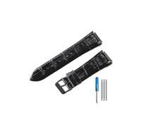 TVKSIPAR Apto for correa de reloj For Guess W0040G3 W0040G5 W0247G3 correas de cuero(Black-BK-K1)