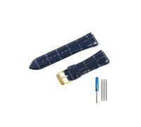 TVKSIPAR Apto for correa de reloj For Guess W0040G3 W0040G5 W0247G3 correas de cuero(Blue-GD-K1)