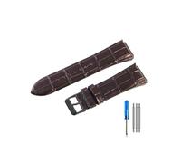 TVKSIPAR Apto for correa de reloj For Guess W0040G3 W0040G5 W0247G3 correas de cuero(Coffee-BK-K1)