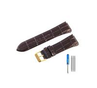 TVKSIPAR Apto for correa de reloj For Guess W0040G3 W0040G5 W0247G3 correas de cuero(Coffee-GD-K1)