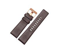 TVKSIPAR Apto For Pulsera De Cuero Genuino Fit For DIESEL DZ7311 DZ7332 DZ7314 DZ1405 DZ4323 Correa De Reloj Negro Marrón 22mm 24mm 26mm 28mm 30mm(B brown-rose gold,32mm)