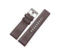 TVKSIPAR Apto For Pulsera De Cuero Genuino Fit For DIESEL DZ7311 DZ7332 DZ7314 DZ1405 DZ4323 Correa De Reloj Negro Marrón 22mm 24mm 26mm 28mm 30mm(B brown-silver,32mm)