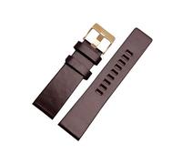 TVKSIPAR Apto For Pulsera De Cuero Genuino Fit For DIESEL DZ7311 DZ7332 DZ7314 DZ1405 DZ4323 Correa De Reloj Negro Marrón 22mm 24mm 26mm 28mm 30mm(A dark brown-gold,28mm)