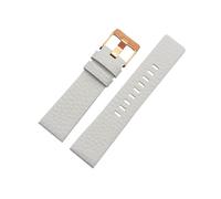 TVKSIPAR Apto For Pulsera De Cuero Genuino Fit For DIESEL DZ7311 DZ7332 DZ7314 DZ1405 DZ4323 Correa De Reloj Negro Marrón 22mm 24mm 26mm 28mm 30mm(B white-rose gold,30mm)