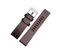 TVKSIPAR Apto For Pulsera De Cuero Genuino Fit For DIESEL DZ7311 DZ7332 DZ7314 DZ1405 DZ4323 Correa De Reloj Negro Marrón 22mm 24mm 26mm 28mm 30mm(A dark brown-silver,30mm)
