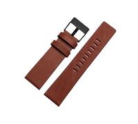TVKSIPAR Apto For Pulsera De Cuero Genuino Fit For DIESEL DZ7311 DZ7332 DZ7314 DZ1405 DZ4323 Correa De Reloj Negro Marrón 22mm 24mm 26mm 28mm 30mm(A light brown-black,28mm)