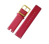 TVKSIPAR Bandas De Reloj Aptas For CK K94231 K9423101 Cuero Durable Ajuste Suave For Calvin Klein Correa De Reloj Pulsera For Hombres 22 Mm(Red-gold)